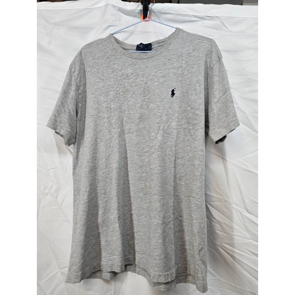 Polo Ralph Lauren Mens‎ Gray Crew Neck T Shirt Pony Logo Size Medium
